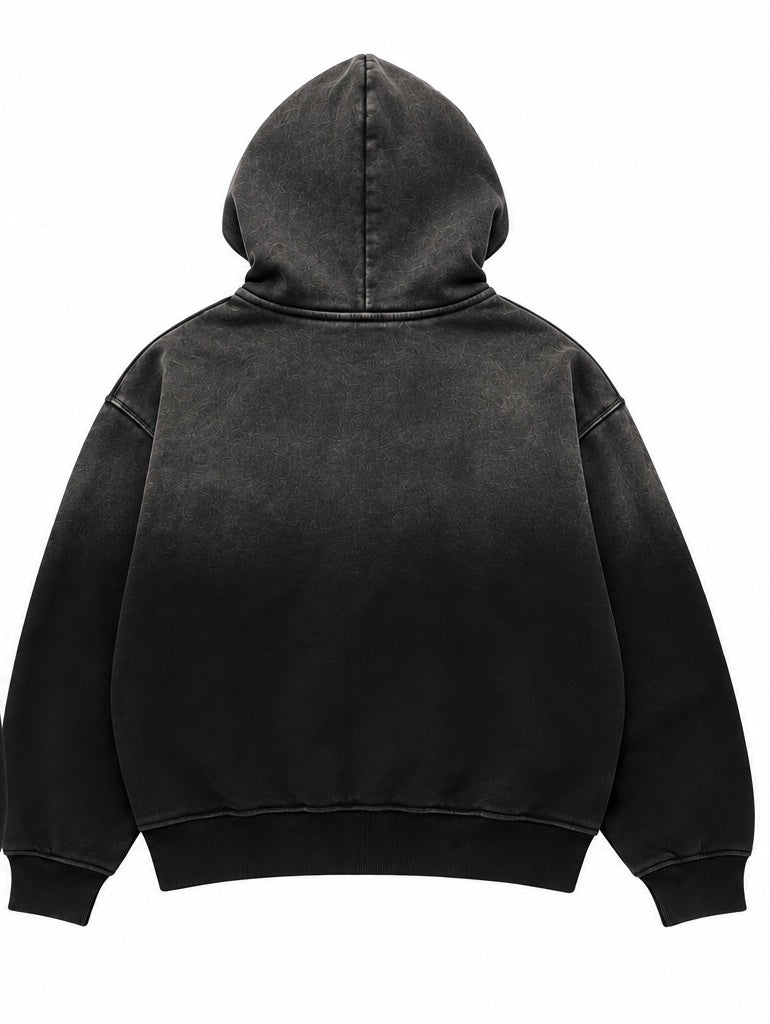 BLACK VINTAGE WASH “STATEMENT” HOODIE